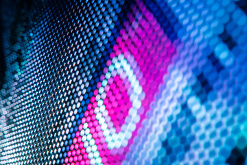Fototapeta premium CloseUp LED blurred screen. LED soft focus background. abstract background ideal for design.