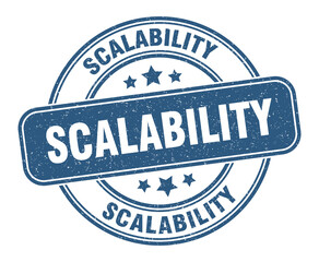 scalability stamp. scalability label. round grunge sign