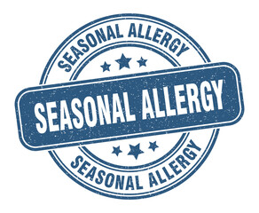 seasonal allergy stamp. seasonal allergy label. round grunge sign