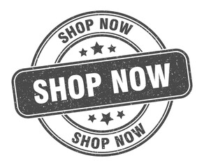 shop now stamp. shop now label. round grunge sign