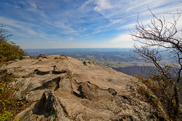 Panoramic View From a Mountain Cliff