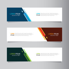 Vector abstract web banner design template. Collection of web banner template. Abstract geometric web design banner template. Header - landing page Web Design Elements