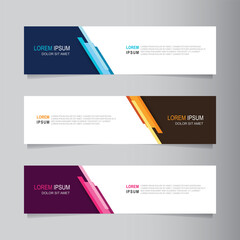 Vector abstract web banner design template. Collection of web banner template. Abstract geometric web design banner template. Header - landing page Web Design Elements