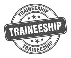 traineeship stamp. traineeship label. round grunge sign