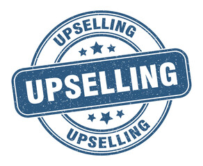 upselling stamp. upselling label. round grunge sign