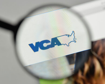 Milan, Italy - November 1, 2017: VCA logo on the website homepage.