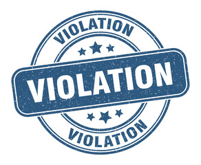 violation stamp. violation label. round grunge sign