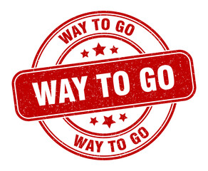 way to go stamp. way to go label. round grunge sign