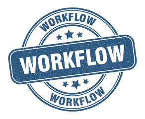 Fototapeta premium workflow stamp. workflow label. round grunge sign