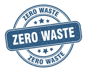zero waste stamp. zero waste label. round grunge sign