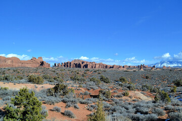 The landscape of Arches National Park, Moab, Utah