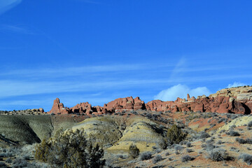 Fototapeta na wymiar Weird rock formation, Arches National Park, Moab, Utah
