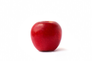 Red apple fruit isolated on white background.