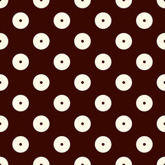 Fototapeta premium Mini circle seamless pattern. Classic geometric print. Repeated polka dot motif ornament. Simple geo dotted background