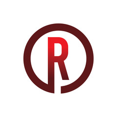 circle letter r logo design