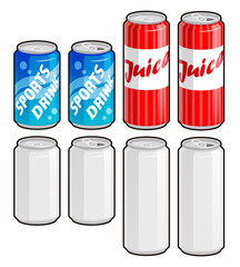 外線ありのドリンク缶イラスト1