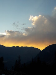 sunset in the mountains