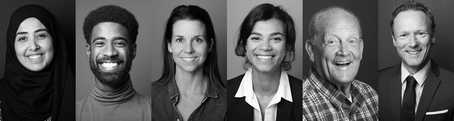 Portraits of beautiful commercial powerfull people