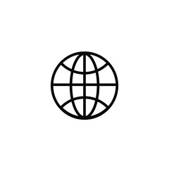 Global, Worldwide internet Web Icon isolated on white background EPS Vector