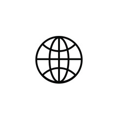Global, Worldwide internet Web Icon isolated on white background EPS Vector