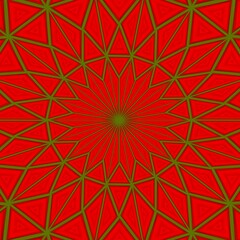 the background consists of repeating geometric patterns,