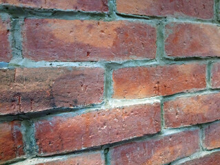 Brown bricks stack layer wall cladding background