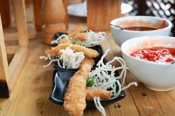 fried Chicken nuggets on table