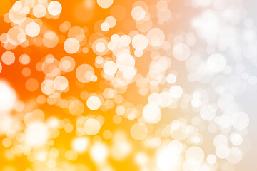 Bokeh pattern in beige with circular shapes with orange background.