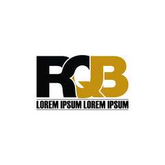 RQB letter monogram logo design vector