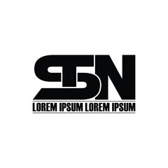 STN letter monogram logo design vector