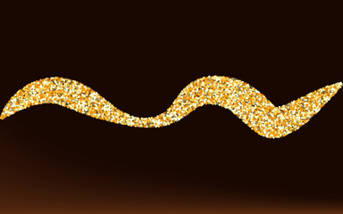 Gold Polka Christmas Brown Dark Background. 