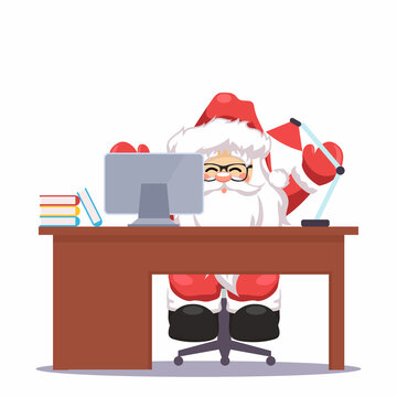 Santa claus design on your christmas desk