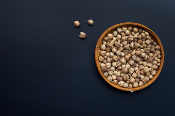 Siam Cardamom or Kapulaga on dark background.