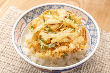 かき揚げ丼、かき揚げ天丼