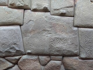 The twelve-angled stone in Cusco, Peru. (12 angled stone) - It was part of a stone wall of an Inca palace, and is considered to be a national heritage object.