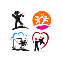 Kids Care Illustration template Set Collection