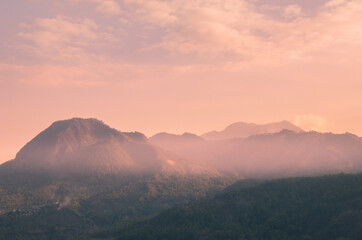 sunset in the mountains