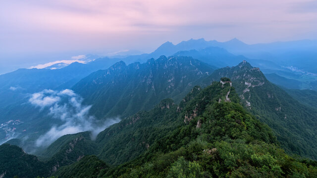 Aerial photography of mountain scenery