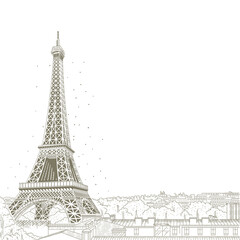Fototapeta na wymiar Eiffel Towers