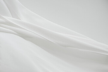 Flowing white curtain motion textured background