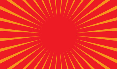 sunburst background with an orange blend of red. vector