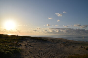 Sunset at the beach in Niigata, Japan