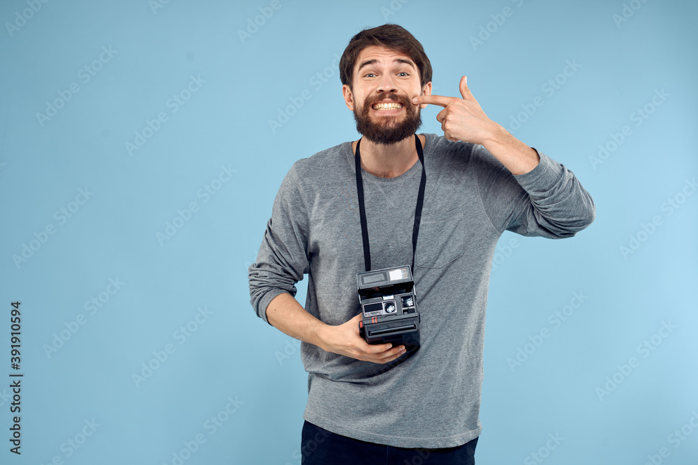 Poster photographer professional camera technology studio profession lifestyle hobby equipment