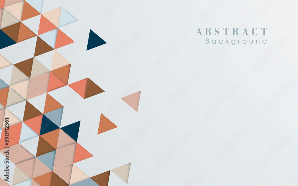 Poster abstract triangle shape color background