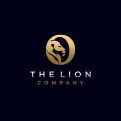 Letter O Lion Head, Elegant Luxury Logo Design Vector