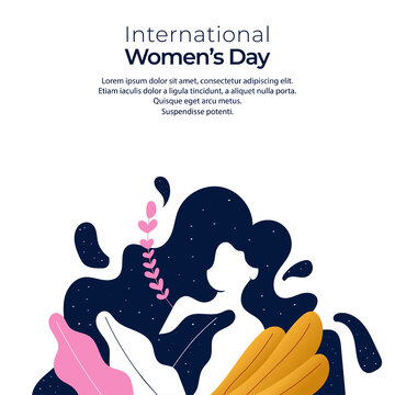 Flat design the aesthetic woman