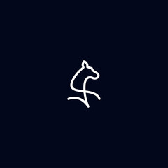 horse abstract logo vector design template