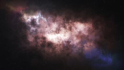 Fototapeta premium Abstract generated starry sky. Luminous stellar nebula