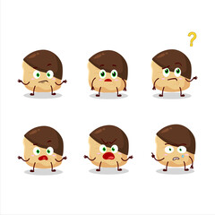 Cartoon character of chocolate slime cookies with what expression