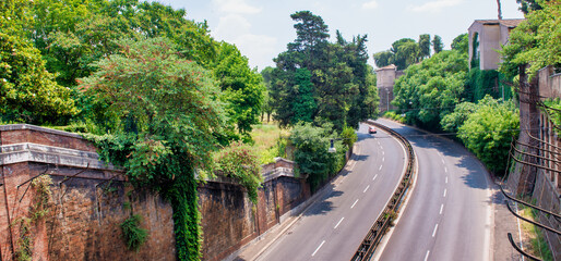 Rome streets from Villa Borghese Park